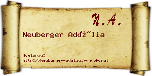 Neuberger Adélia névjegykártya